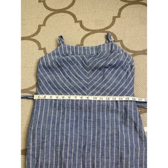 Banana Republic blue stripes linen shift dress with belt, size 4, NWT - Picture 10 of 14